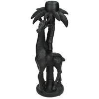 Supergreens Κηροπήγιο Πολυρεζίνη Καμηλοπάρδαλη Μαύρο 23,5 εκ.