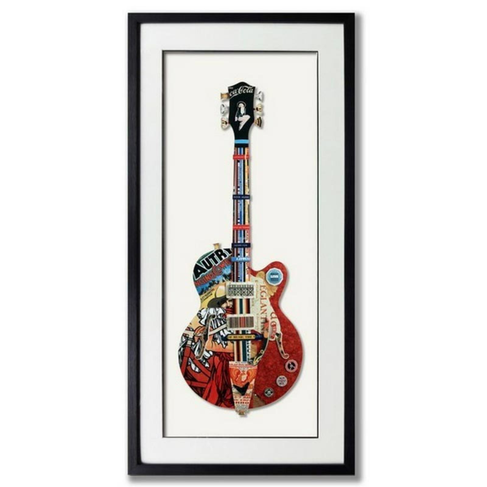 Supergreens Πίνακας Κολάζ “Guitar” MDF/Γυαλί 50x100 εκ.