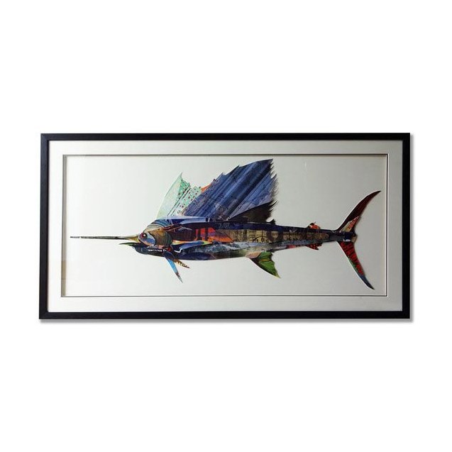 Supergreens Πίνακας Κολάζ “Swordfish” 130x65 εκ.