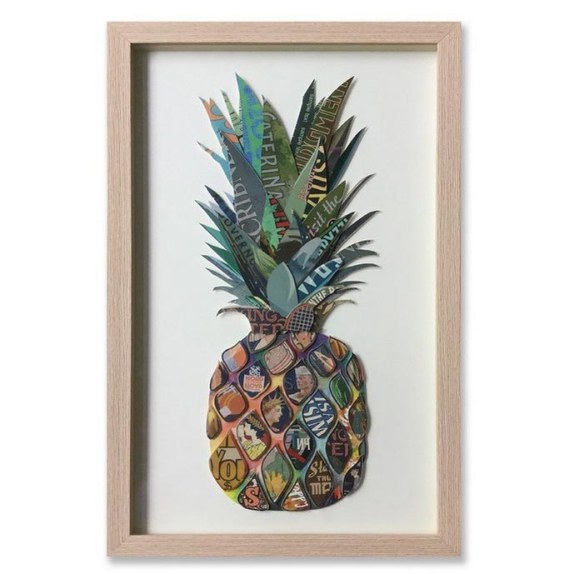 Supergreens Πίνακας Κολάζ “Pineapple” 30x50 εκ.