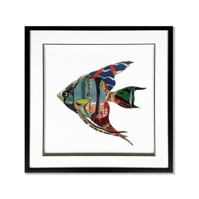Supergreens Πίνακας Κολάζ “Angel Fish” 60x60 εκ.
