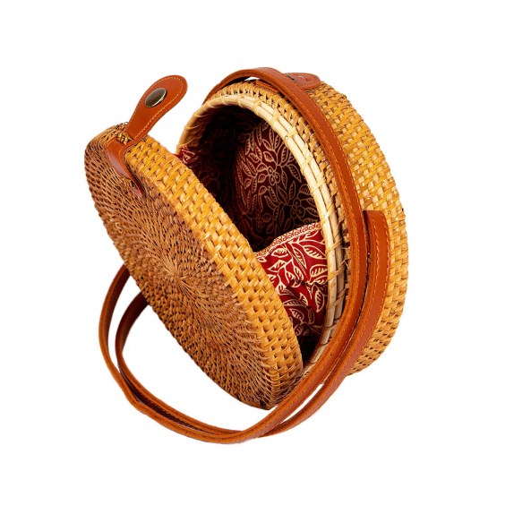 Supergreens Τσάντα Ρατάν Φυσική 20x20x8 εκ.