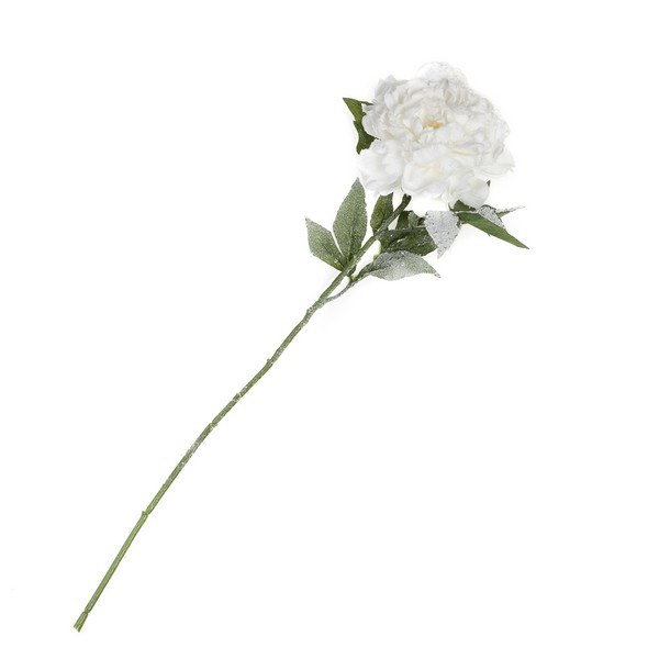 Supergreens Τεχνητό Κλωνάρι Παιώνια Χιονισμένη Λευκή 70 εκ.