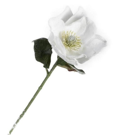 Supergreens Τεχνητό Κλωνάρι Μανόλια Χιονισμένη Λευκή 75 εκ.