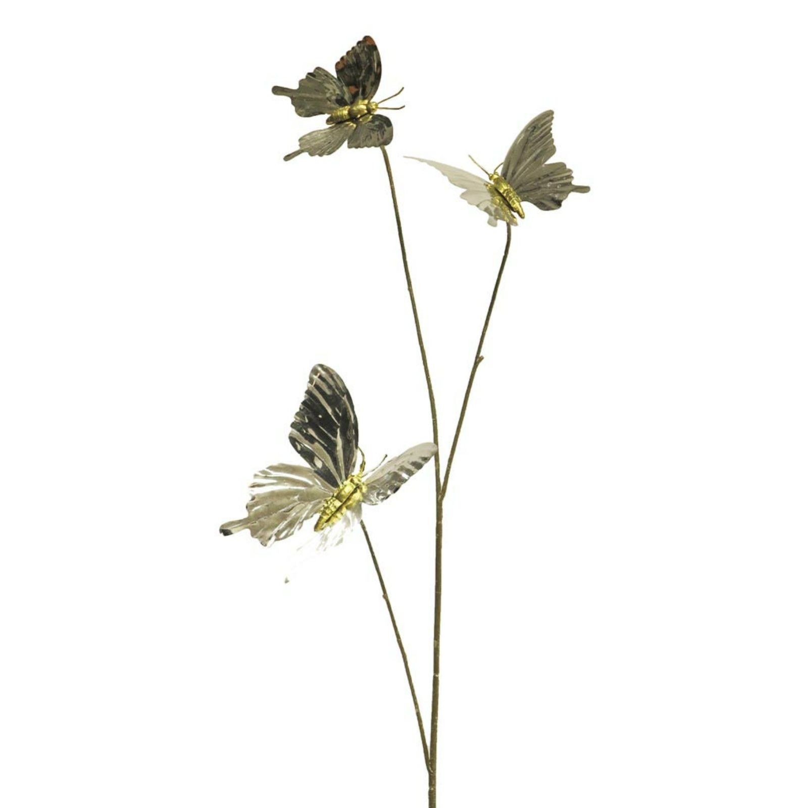 Supergreens Τεχνητό Κλωνάρι Πεταλούδα Ασημί 68 εκ.