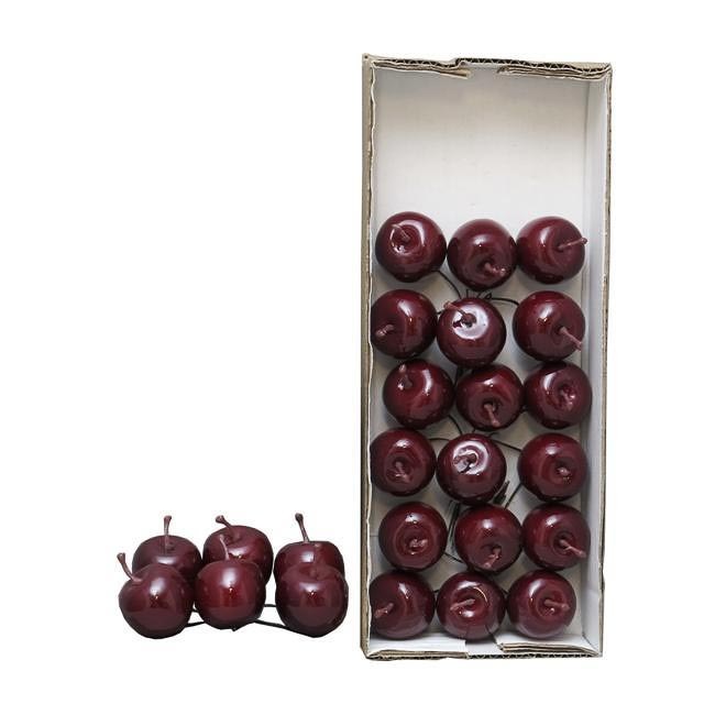 Supergreens Διακοσμητικό Μήλο Σκούρο Κόκκινο Set/24 Ø3,5 εκ.