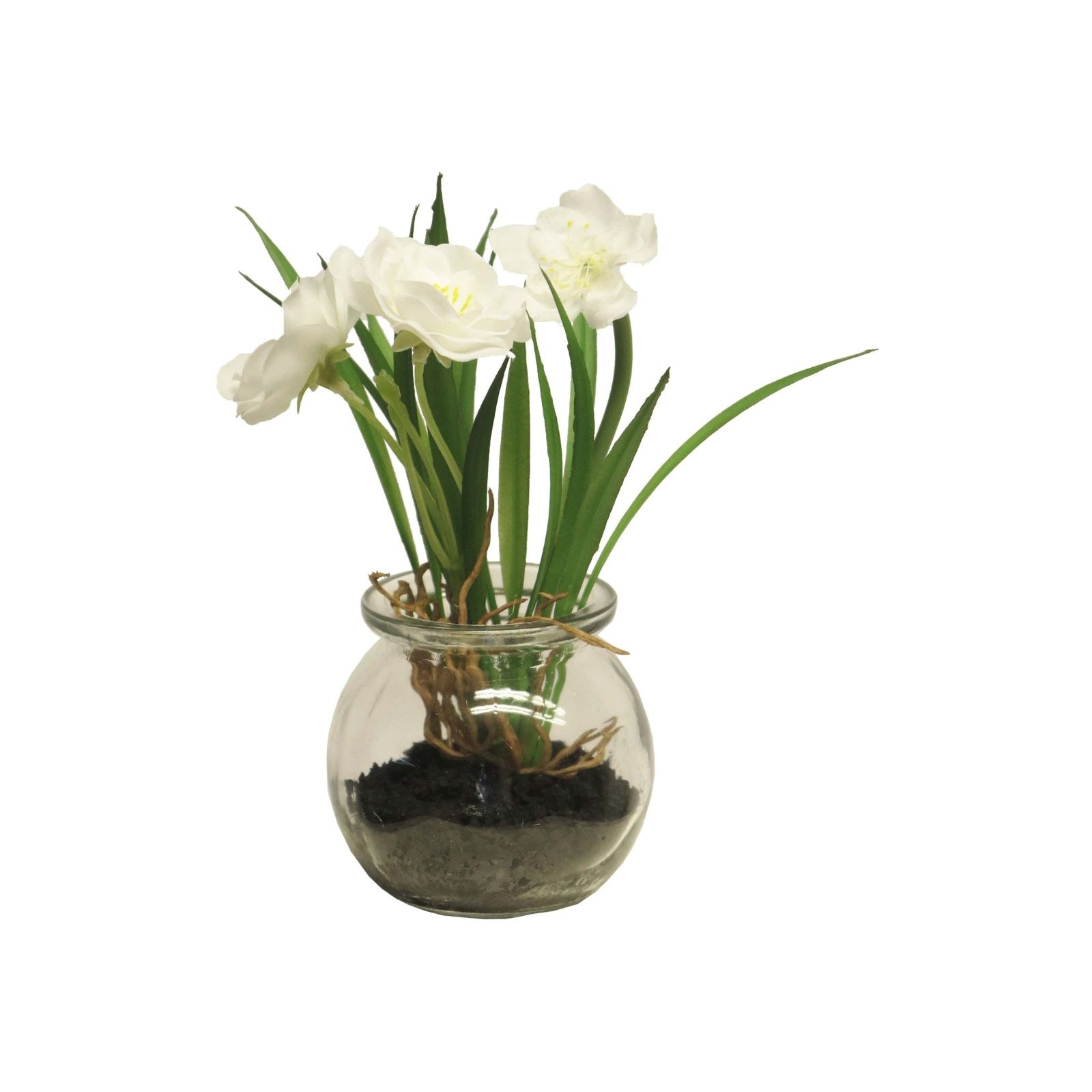 Supergreens Τεχνητό Φυτό Ανεμώνη Λευκή 18 εκ.