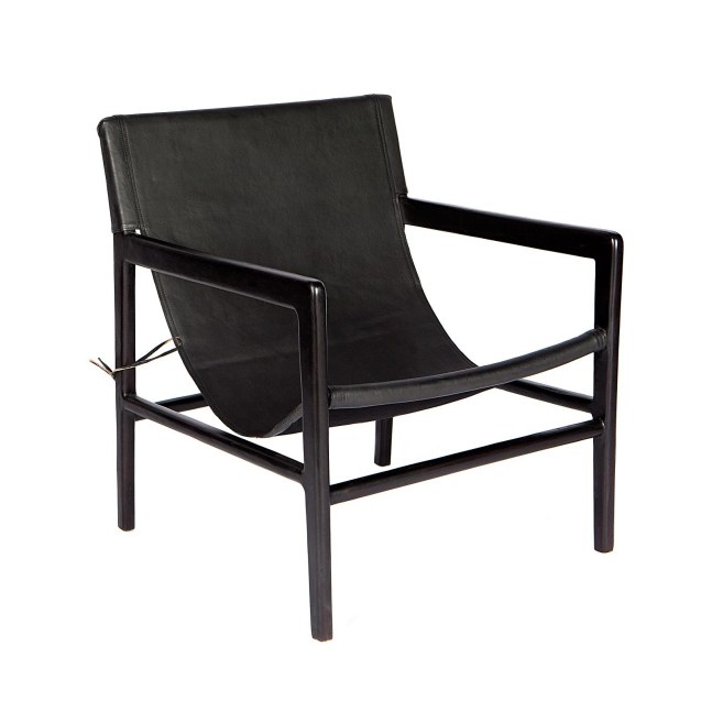 Supergreens Πολυθρόνα Δερμάτινη Teak Μαύρη...