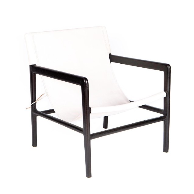 Supergreens Πολυθρόνα Δερμάτινη Teak Λευκή...