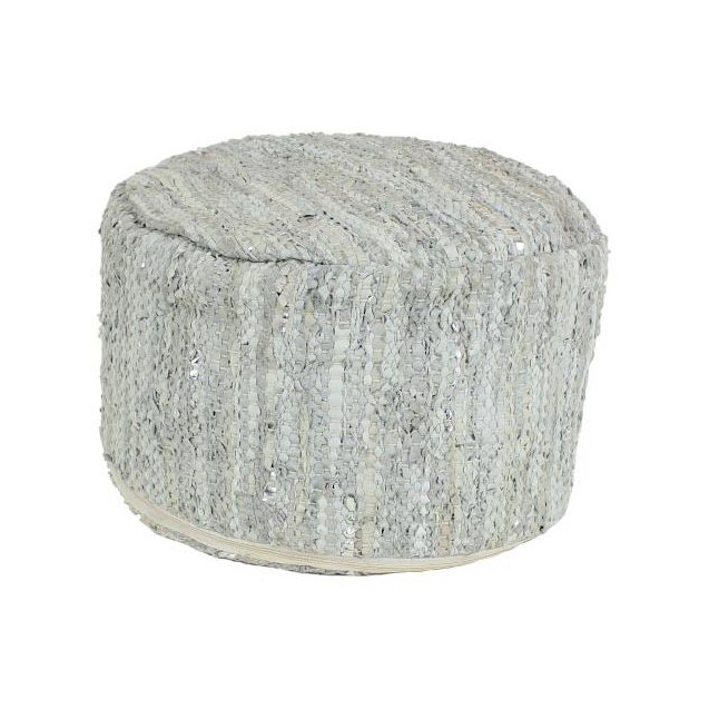 Supergreens Σκαμπό Υφασμάτινο Λευκό 60x60x41 εκ.