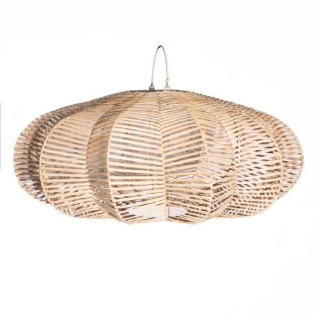 Supergreens Φωτιστικό Οροφής Ρατάν "Flower" Χωρίς Ντουί Φυσικό 70x70x35 εκ.