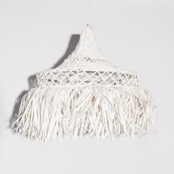 Supergreens Φωτιστικό Οροφής Ρατάν Λευκό 50x50x60 εκ.