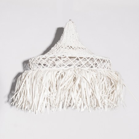 Supergreens Φωτιστικό Οροφής Ρατάν Λευκό 50x50x60 εκ.