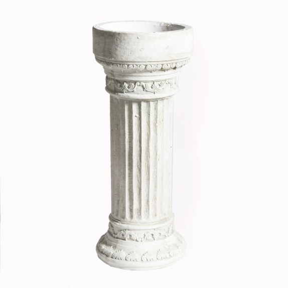 Supergreens Ανθοστήλη Τσιμεντένια Μπεζ 35x35x86 εκ.