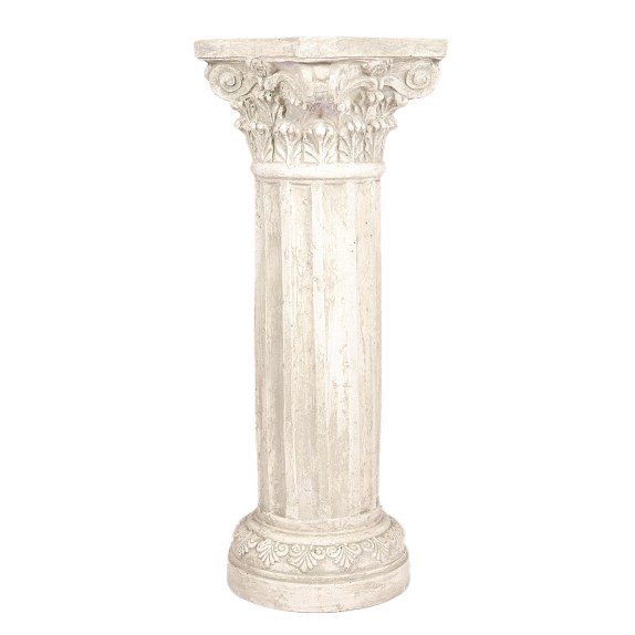 Supergreens Ανθοστήλη Τσιμεντένια Μπεζ 28x28x80 εκ.