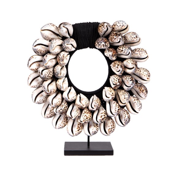 Supergreens Διακοσμητικό Κολιέ Κοχύλι σε Stand Καφέ 50 εκ.