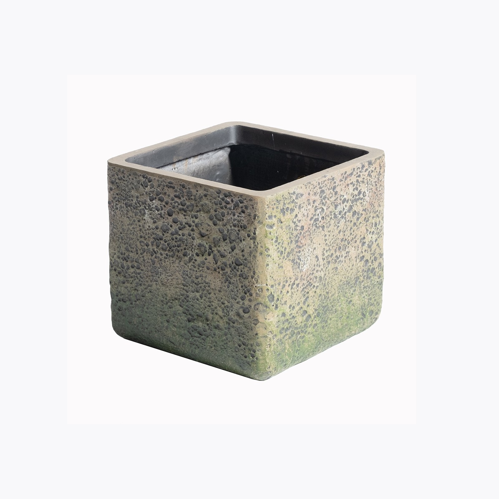 Supergreens Γλάστρα Πήλινη Τετράγωνη Βρύα Πράσινη 30x30x27 εκ.