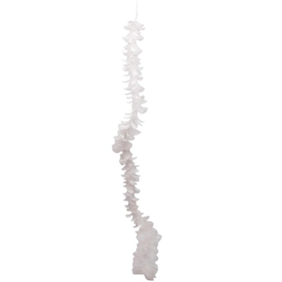 Supergreens Διακοσμητική Γιρλάντα με Πούπουλα Λευκή 150 εκ.