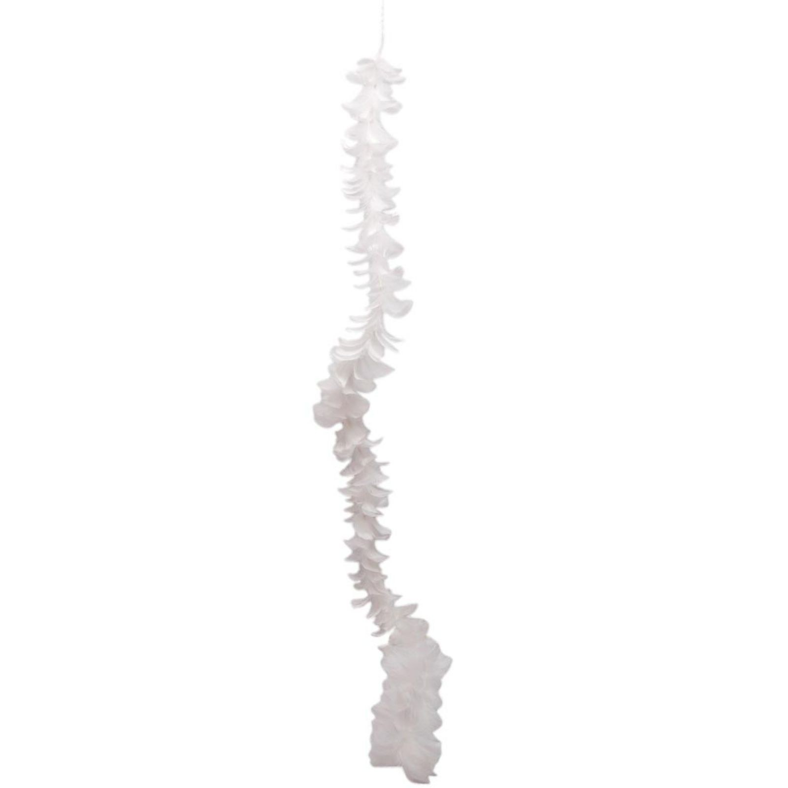 Supergreens Διακοσμητική Γιρλάντα με Πούπουλα Λευκή 150 εκ.