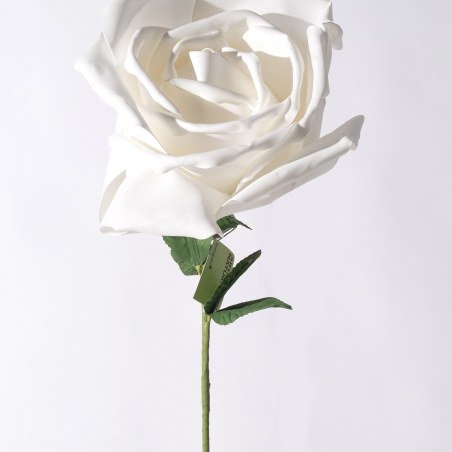 Supergreens Τεχνητό Κλωνάρι Τριαντάφυλλο Λευκό 115 εκ. Φ50