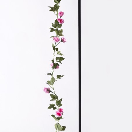 Supergreens Τεχνητή Γιρλάντα Τριαντάφυλλο Σομόν 210 εκ.