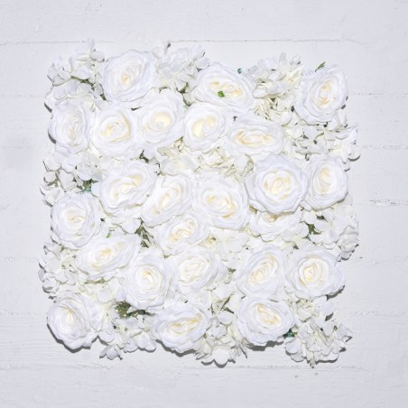 Supergreens Τεχνητή Φυλλωσιά Τριαντάφυλλο Λευκή 50x50 εκ.