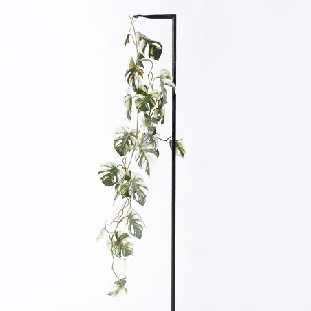 Supergreens Τεχνητή Γιρλάντα Μονστέρα Albo Variegata Πράσινη 120 εκ.