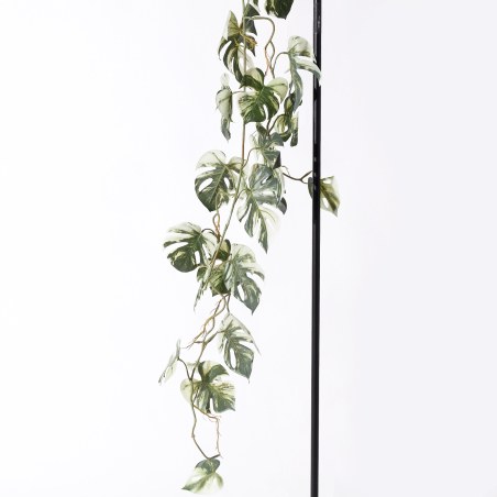 Supergreens Τεχνητή Γιρλάντα Μονστέρα Albo Variegata Πράσινη 120 εκ.
