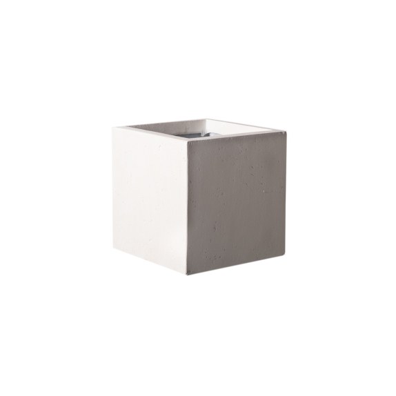 Supergreens Γλάστρα Πήλινη Τετράγωνη "Rocky" Γκρι Ανοιχτό...