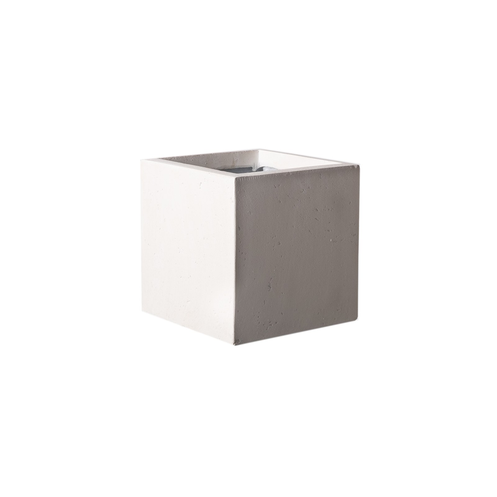 Supergreens Γλάστρα Πήλινη Τετράγωνη "Rocky" Γκρι Ανοιχτό M 30x30x30 εκ.