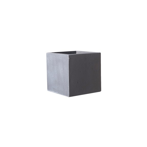 Supergreens Γλάστρα Πήλινη Τετράγωνη "Rocky" Γκρι S...