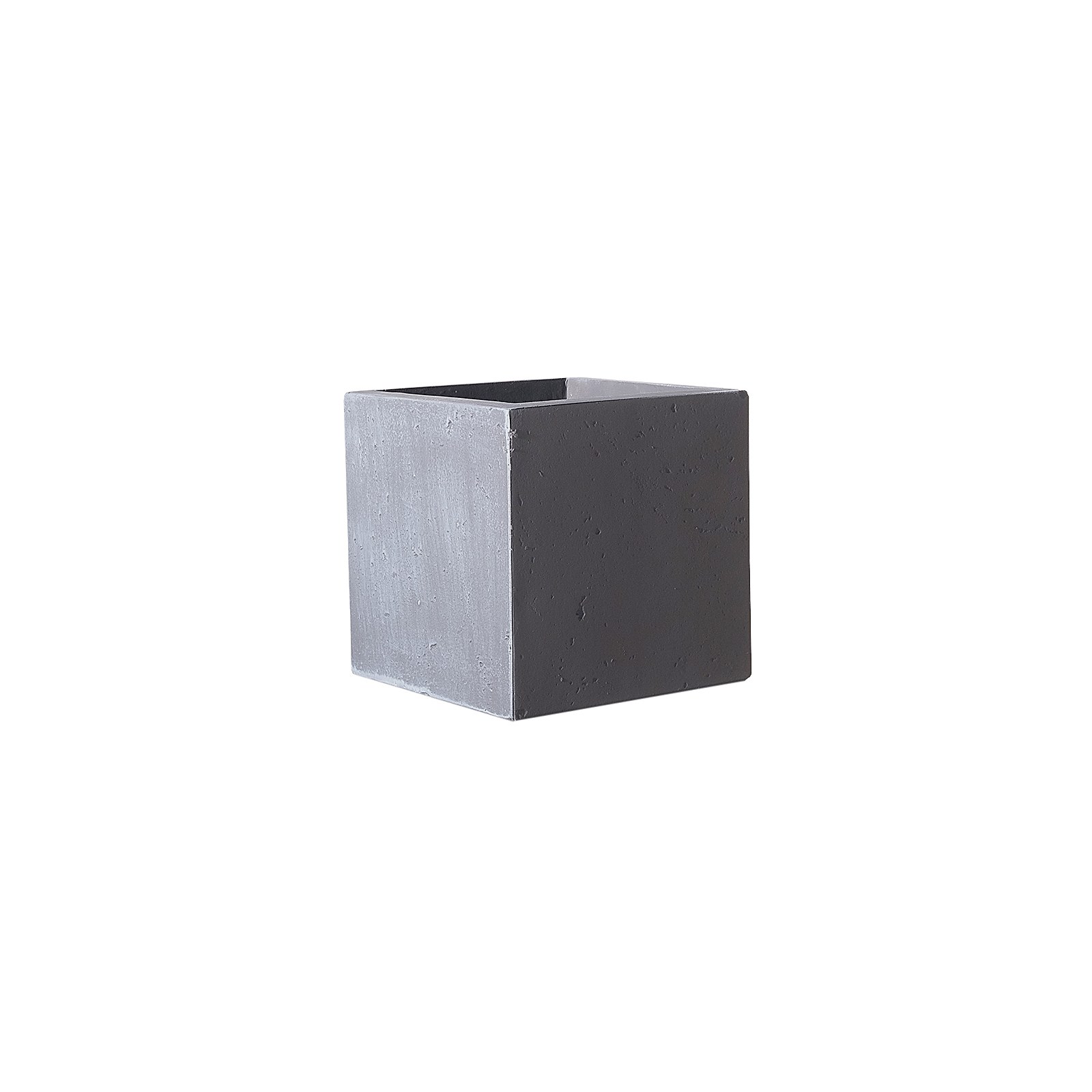 Supergreens Γλάστρα Πήλινη Τετράγωνη "Rocky" Γκρι S 23x23x23 εκ.