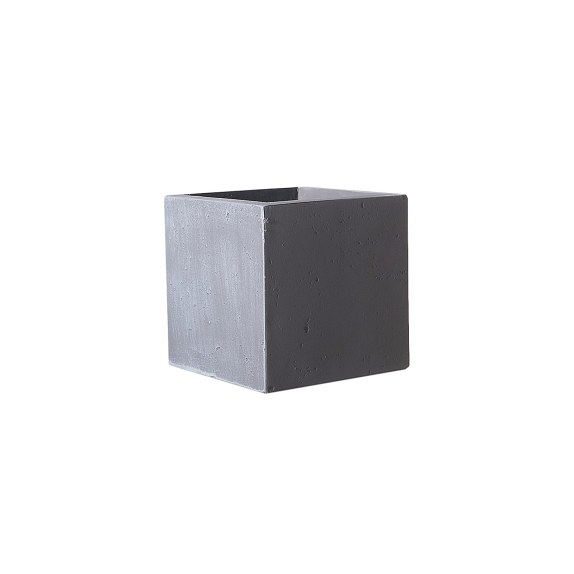 Supergreens Γλάστρα Πήλινη Τετράγωνη "Rocky" Γκρι M...