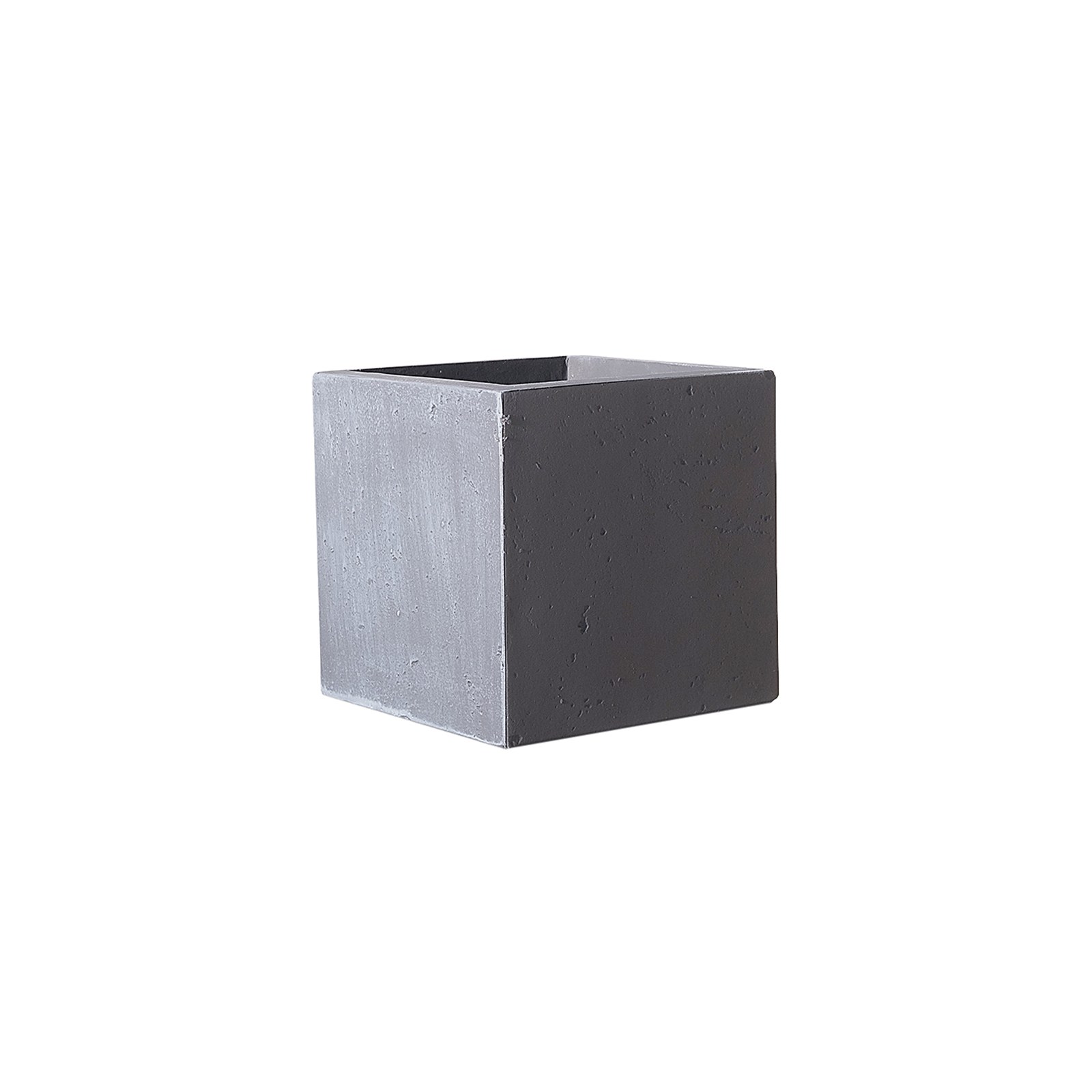 Supergreens Γλάστρα Πήλινη Τετράγωνη "Rocky" Γκρι M 30x30x30 εκ.