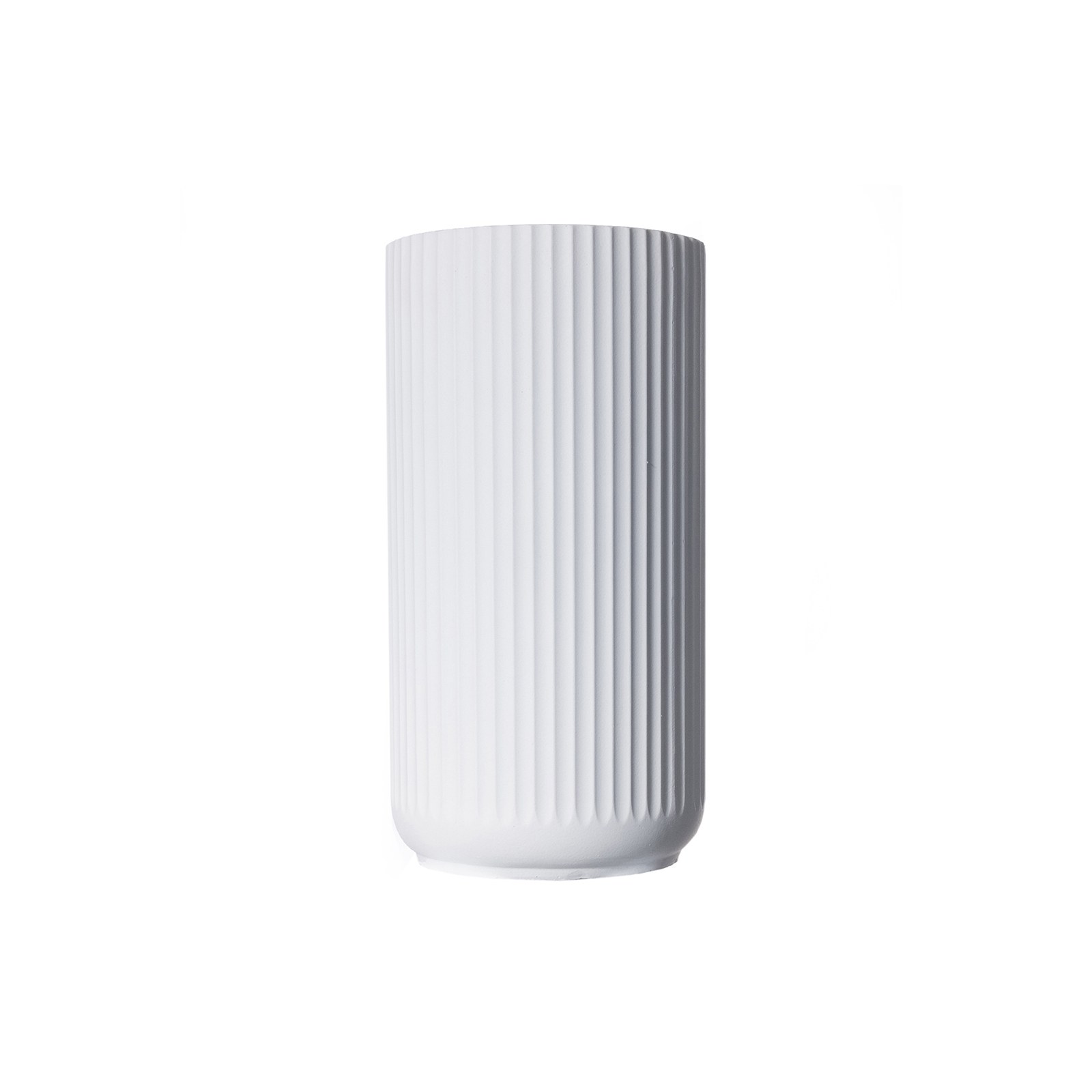 Supergreens Γλάστρα Πήλινη Κύλινδρος "Stripe" Λευκή S 26x26x50 εκ.