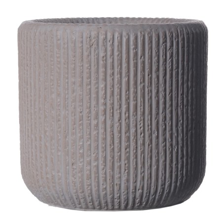 Supergreens Γλάστρα Πήλινη Στρογγυλή "Stripe" Καφέ XL 50x50x47 εκ.