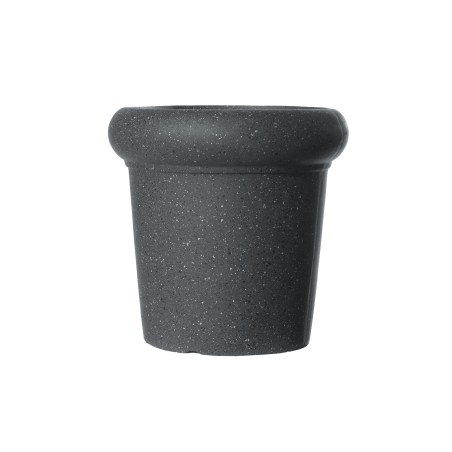 Supergreens Γλάστρα Πήλινη με Γείσο "Spot" Γκρι S 28x28x27 εκ.