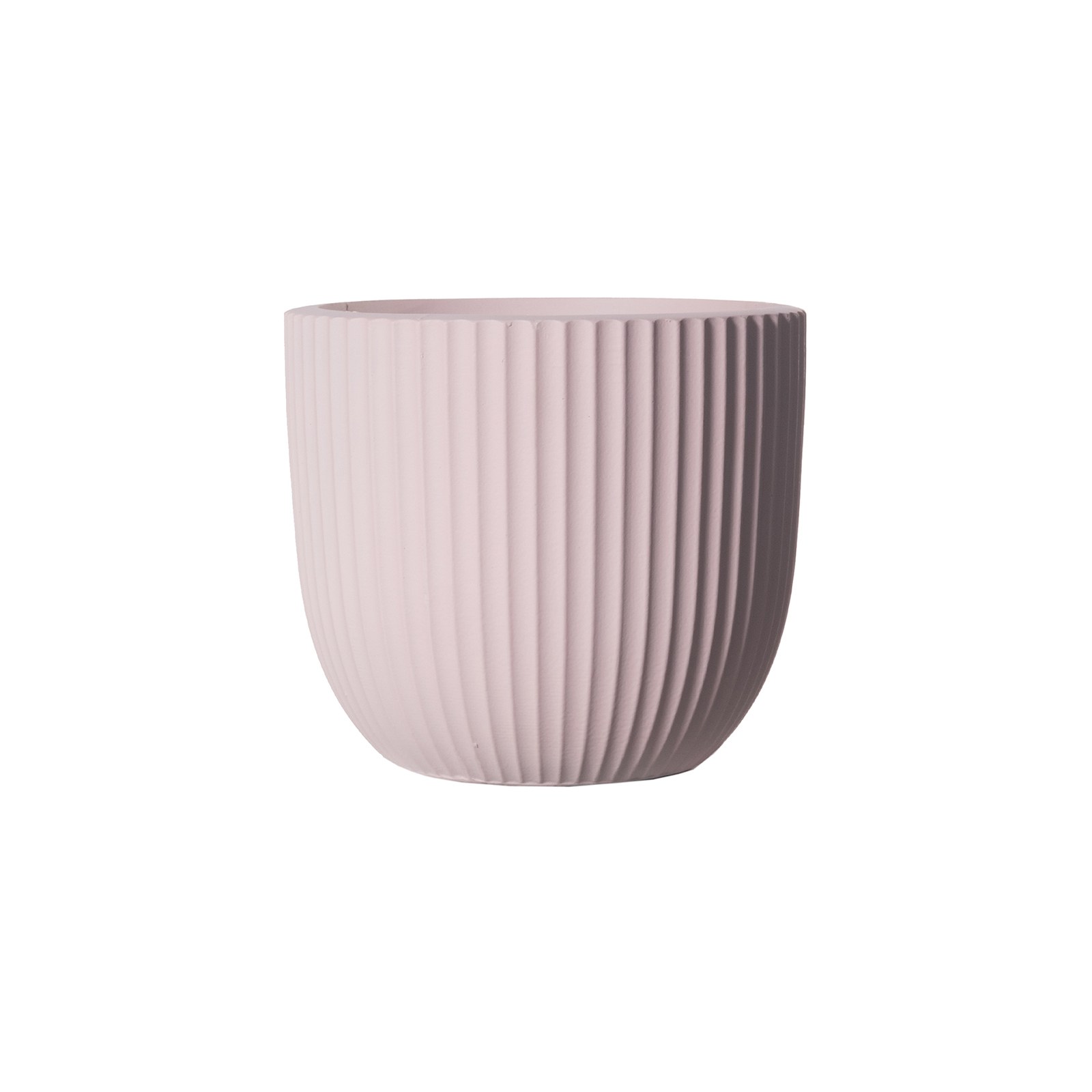 Supergreens Γλάστρα Πήλινη Στρογγυλή "Stripe" Ροζ S 28x28x25 εκ.