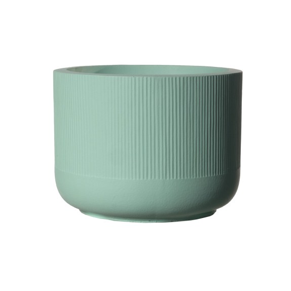 Supergreens Γλάστρα Πήλινη Οβάλ "Petal" Πράσινο Ανοιχτό L...