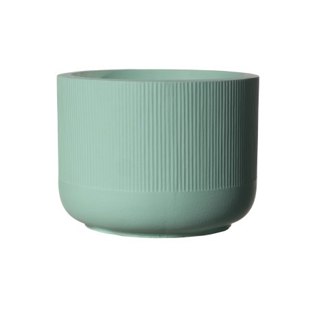 Supergreens Γλάστρα Πήλινη Οβάλ "Petal" Πράσινο Ανοιχτό L 43x43x31 εκ.