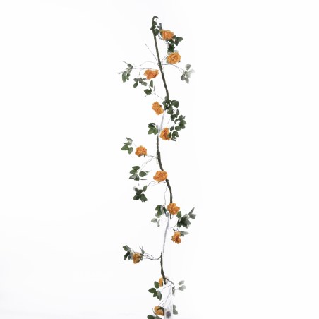 Supergreens Τεχνητή Γιρλάντα Τριαντάφυλλο Garden Πορτοκαλί 240 εκ.