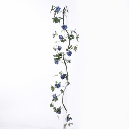 Supergreens Τεχνητή Γιρλάντα Τριαντάφυλλο Garden Μπλε 240 εκ.