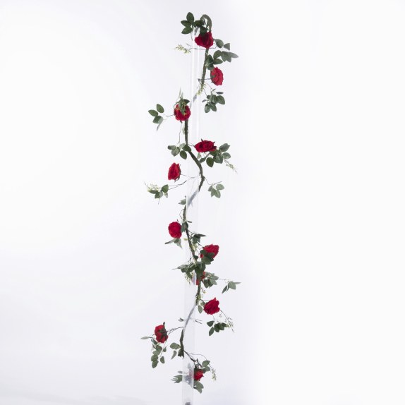 Supergreens Τεχνητή Γιρλάντα Τριαντάφυλλο Garden Κόκκινη...