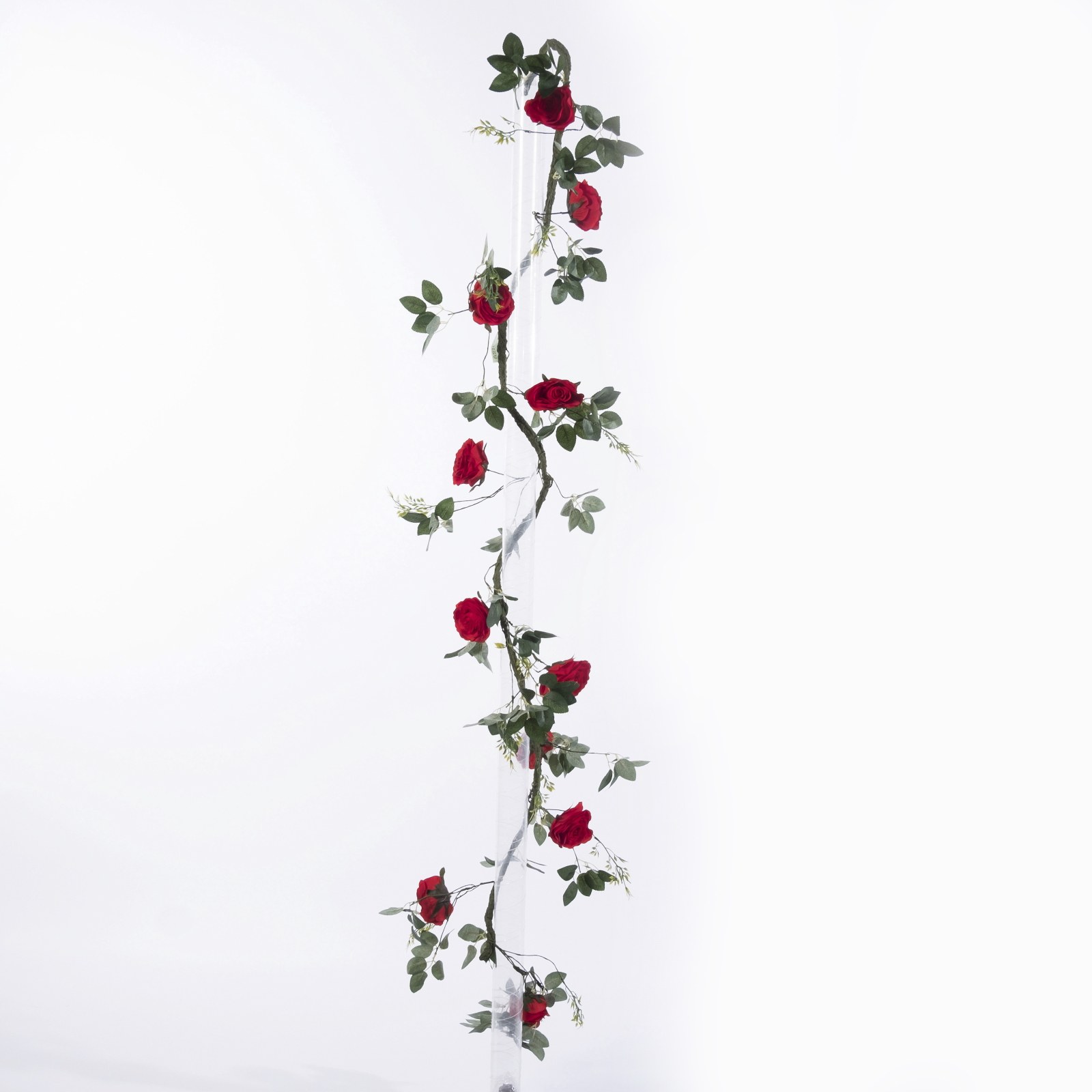 Supergreens Τεχνητή Γιρλάντα Τριαντάφυλλο Garden Κόκκινη 240 εκ.