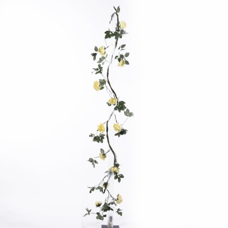 Supergreens Τεχνητή Γιρλάντα Τριαντάφυλλο Garden Κίτρινη 240 εκ.