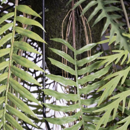 Supergreens Τεχνητή Κρεμαστή Ρίζα/Φωτιστικό Φτέρη "Lady" Πράσινη 117 εκ. RIZA