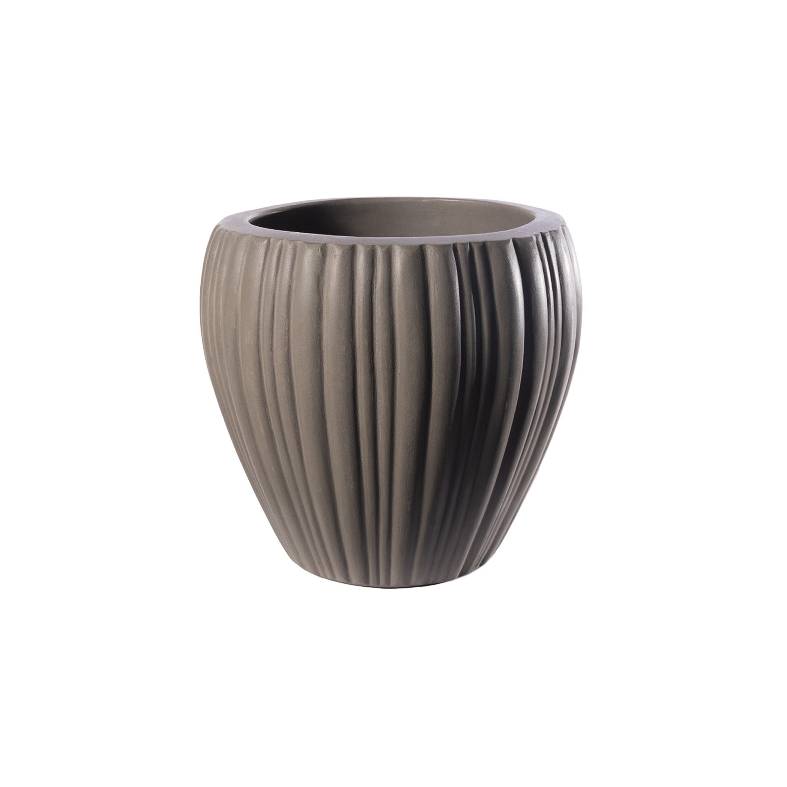 Supergreens Γλάστρα Τσιμεντένια Στρογγυλή "SolidFlora" Φυσική 30x30x28 εκ.