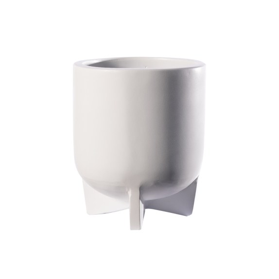 Supergreens Γλάστρα Τσιμεντένια Στρογγυλή "Nook" Λευκή...