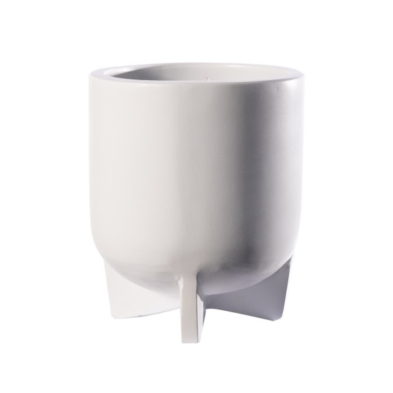 Supergreens Γλάστρα Τσιμεντένια Στρογγυλή "Nook" Λευκή...