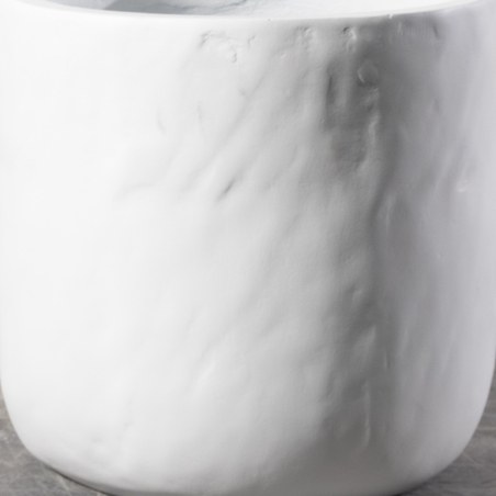 Supergreens Γλάστρα Τσιμεντένια Στρογγυλή "Scape" Λευκή 38x38x38 εκ.